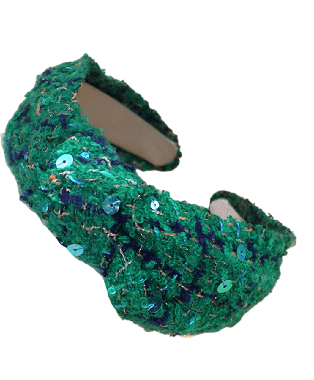 Kelly Green Tweed Headband
