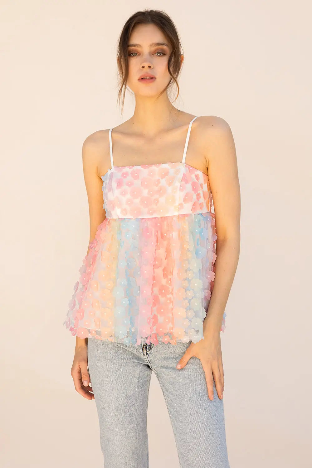 Cynthia's Flower Babydoll Tank
