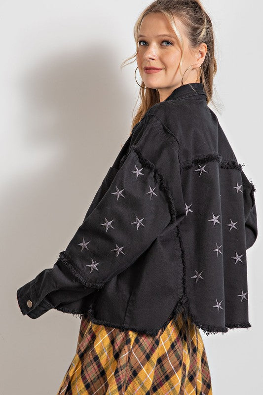 Ruby's Black Twill Star Jacket