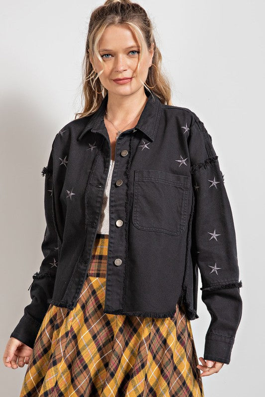 Ruby's Black Twill Star Jacket