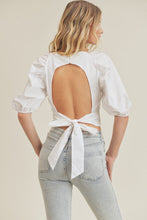 Load image into Gallery viewer, Everlee&#39;s Open Back White Blouse
