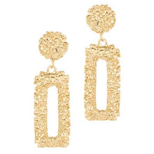 Load image into Gallery viewer, Hailey&#39;s Gold Rectangle Earrings
