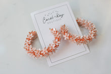 Load image into Gallery viewer, Flower Cluster Hoop Earrings
