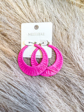 Load image into Gallery viewer, Woven Multi Colored Hoop Earrings

