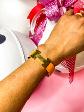 Load image into Gallery viewer, Orange &amp; Gold H Bracelet
