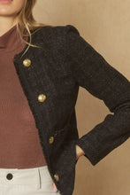 Load image into Gallery viewer, Blair&#39;s Black Tweed Jacket
