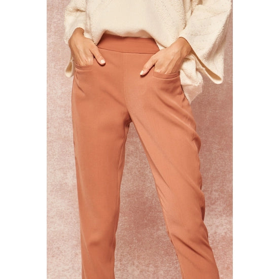 Charlotte's Solid Tapered Cropped Pants