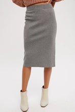 Load image into Gallery viewer, Gabby&#39;s Grey Midi Sweater Skirt
