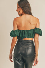 Load image into Gallery viewer, Hunter&#39;s Green Sweetheart Crop Top
